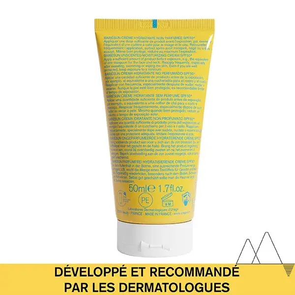 Protetor solar facial hidratante Uriage Bariésun FPS 50+ sem fragrância 50ml