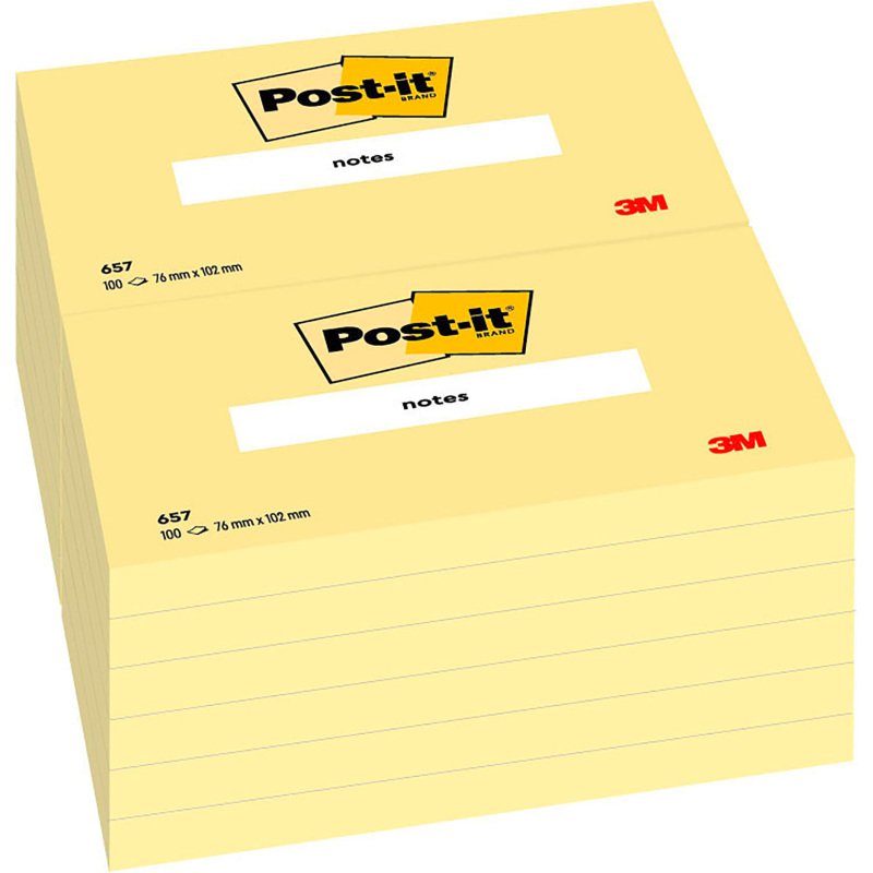 Notes repositionnables jaunes Post-it - bloc de 100 feuilles