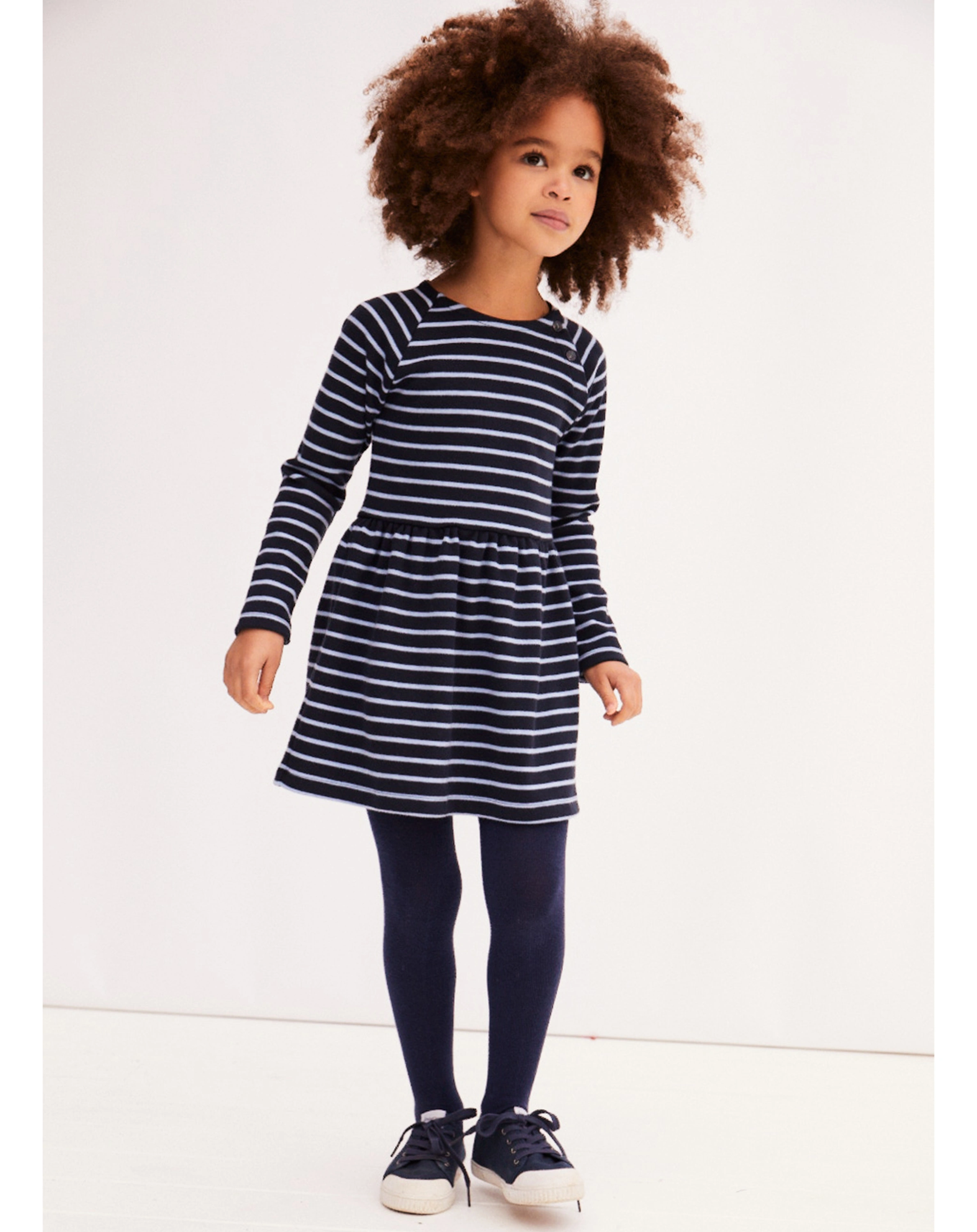 Langarmkleid STRIPES in smoking/sky