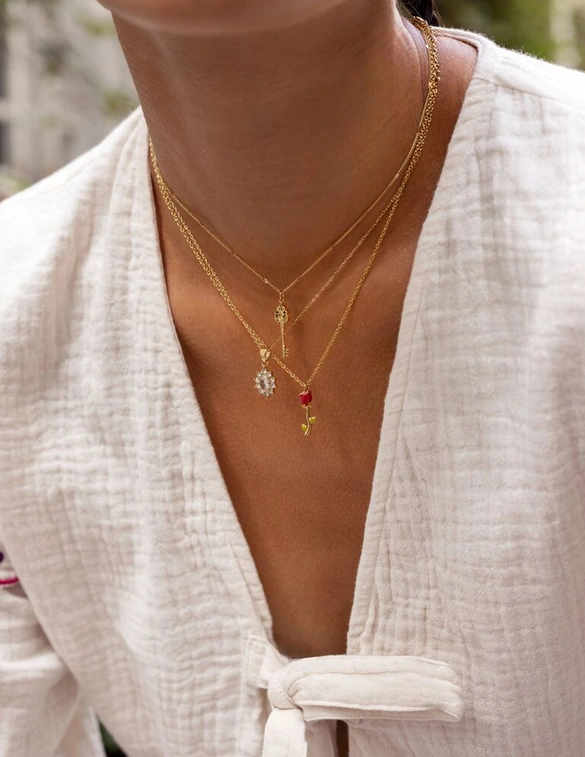 My Jewellery Vintage ketting met transparante strass MJ11482