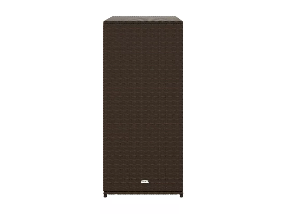 Armoire de rangement jardin marron 105x55x113 cm résine tressée