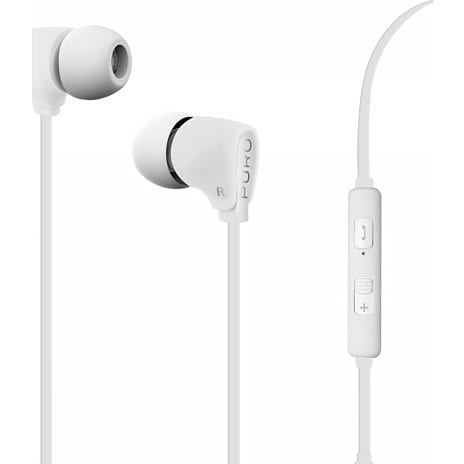 PURO IPHF20 øreproptelefoner med mikrofon - hvid