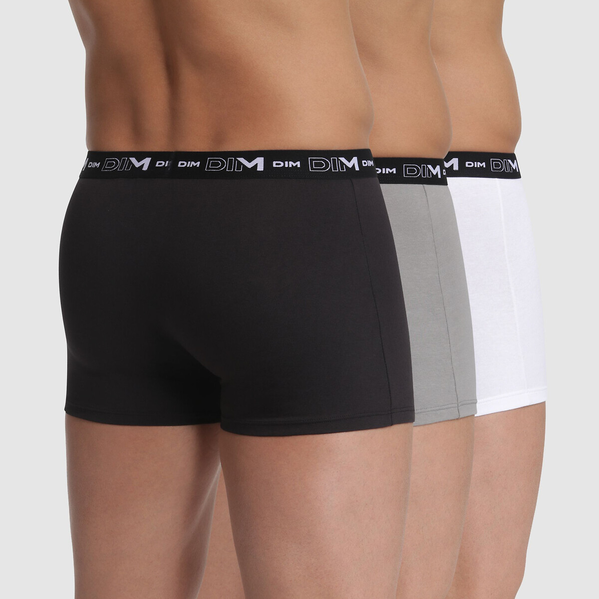 DIM<br>Conjunto de 3 cuecas boxer de algodão elástico