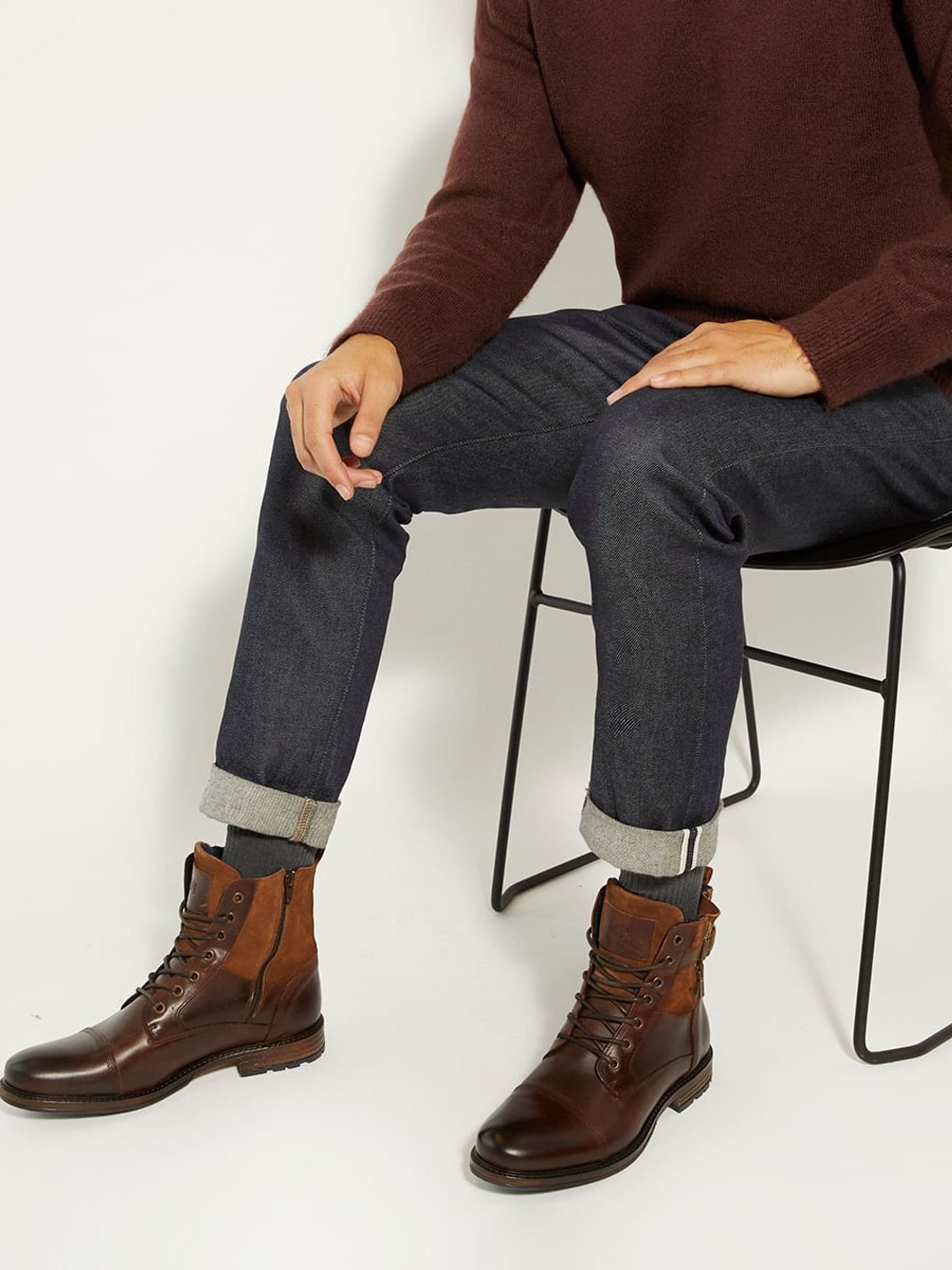 Bruin - Dune London casual Call enkellaarzen met gespdetail