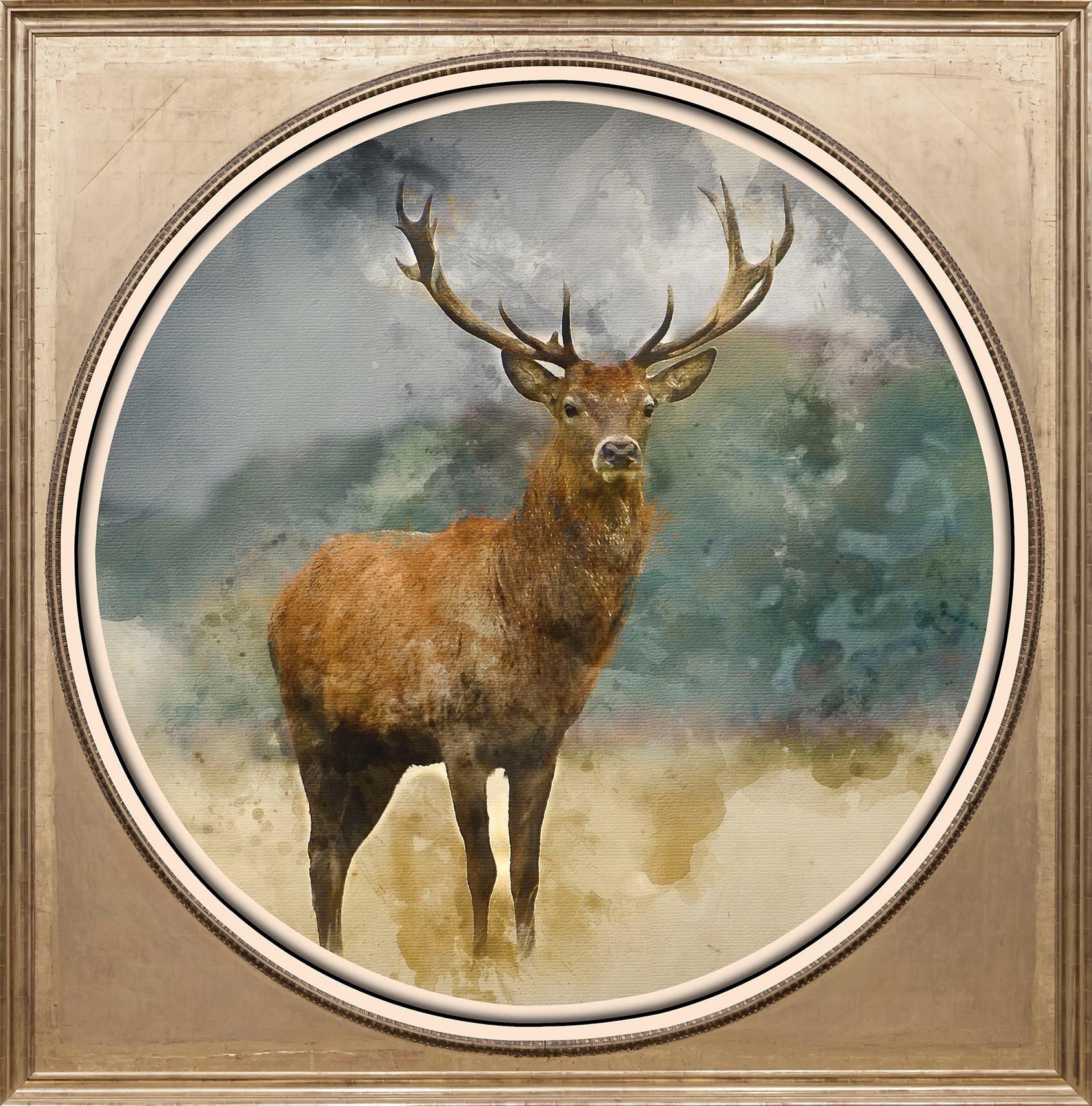 queence Acrylglasbild »Hirsch« Gemälde | Hirsch | Hirschbilder | Hirsche | Kunst | Tiere | Wald | Waldbilder | Wildtiere Fine Art-Print in Galeriequalität