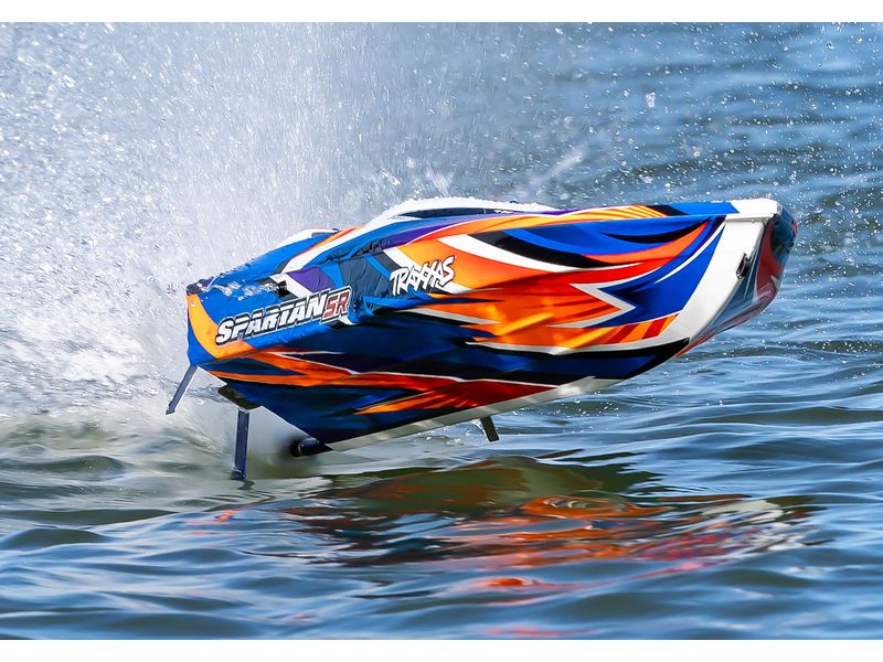 Traxxas Speedboot Spartan SR 1037 mm Orange, ARTR Selbst-aufrichtendes 6S Brushless Rennboot