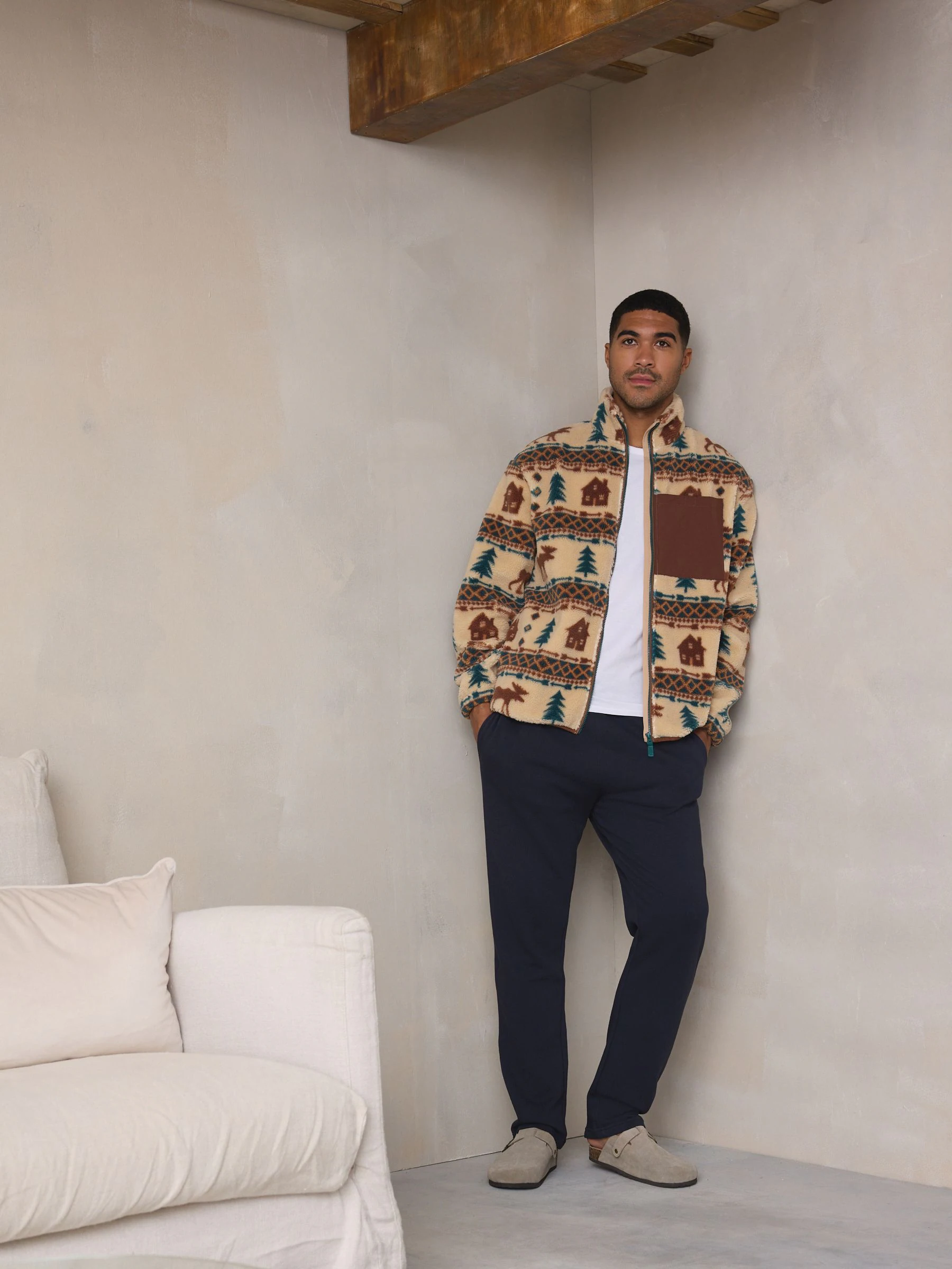 Neutraal - Matching Family Borg Zip Through Fleece