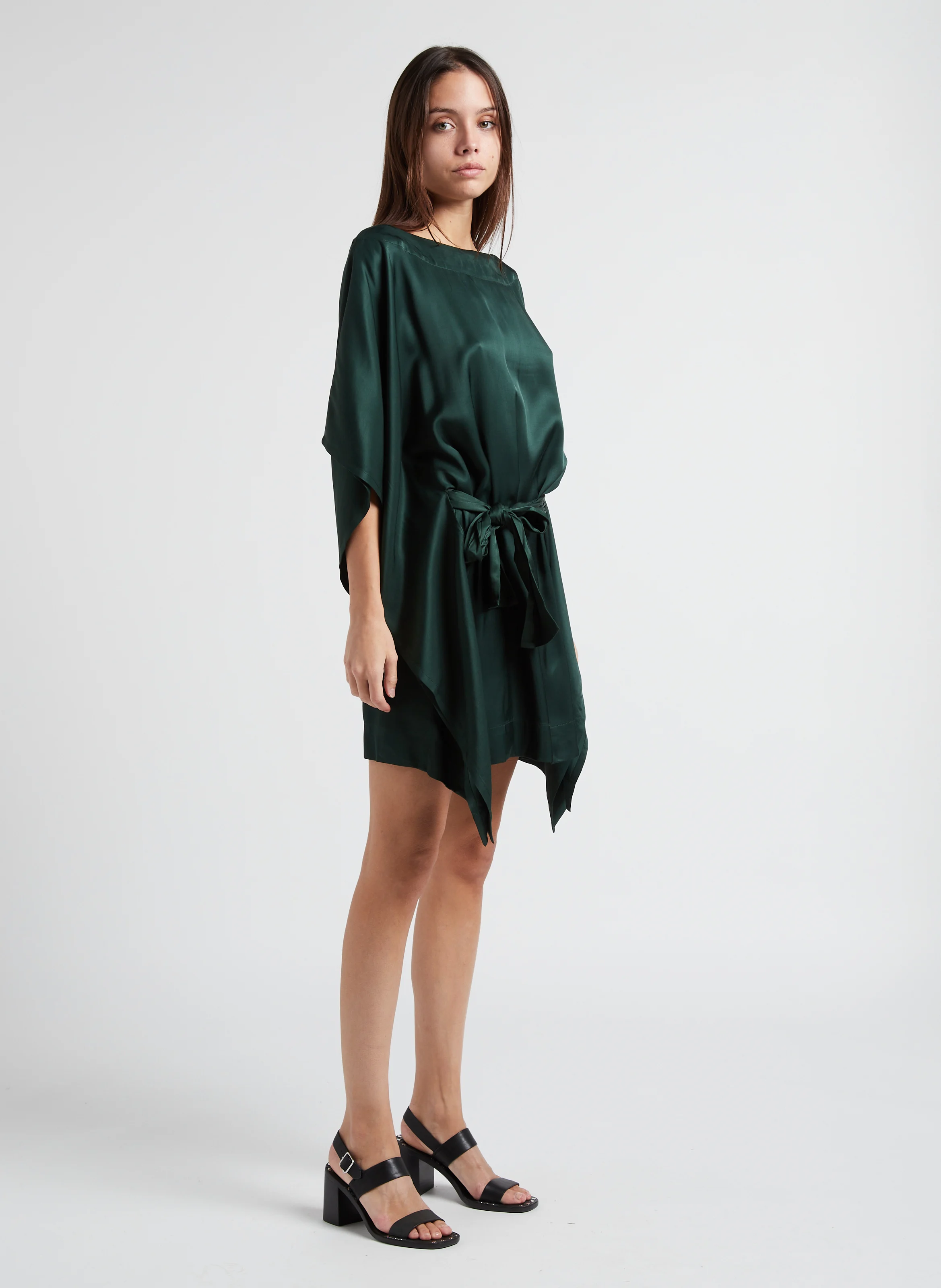 CARTNEY - Robe ample courte col bateau | Vert