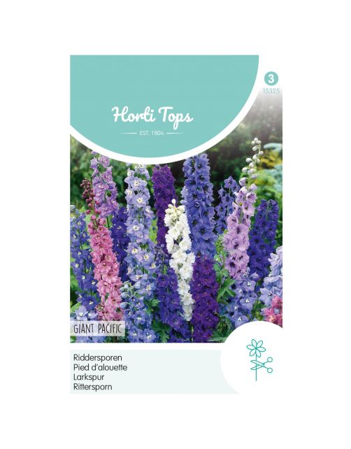 Hortitops Delphinium - Riddersporen Giant Pacific - Bloemenzaden - 500 g