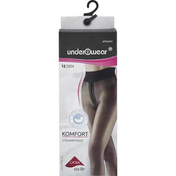 Komfort Strumpfhose 12den schwarz Gr. L (44 / 46)