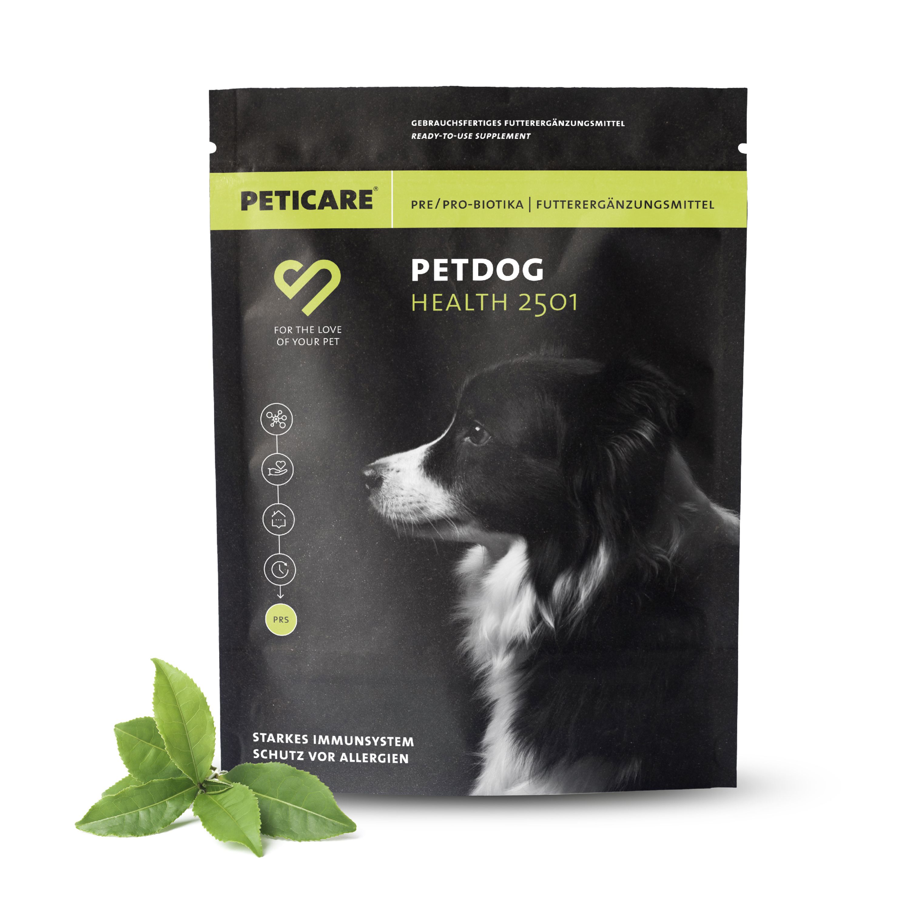 Peticare Probiotika & Präbiotika Pulver für Hunde, Darm-Sanierung, Darmflora