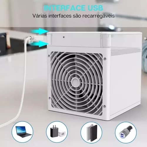Mini Ar Condicionado Portatil Ultra Air Umidificador Usb