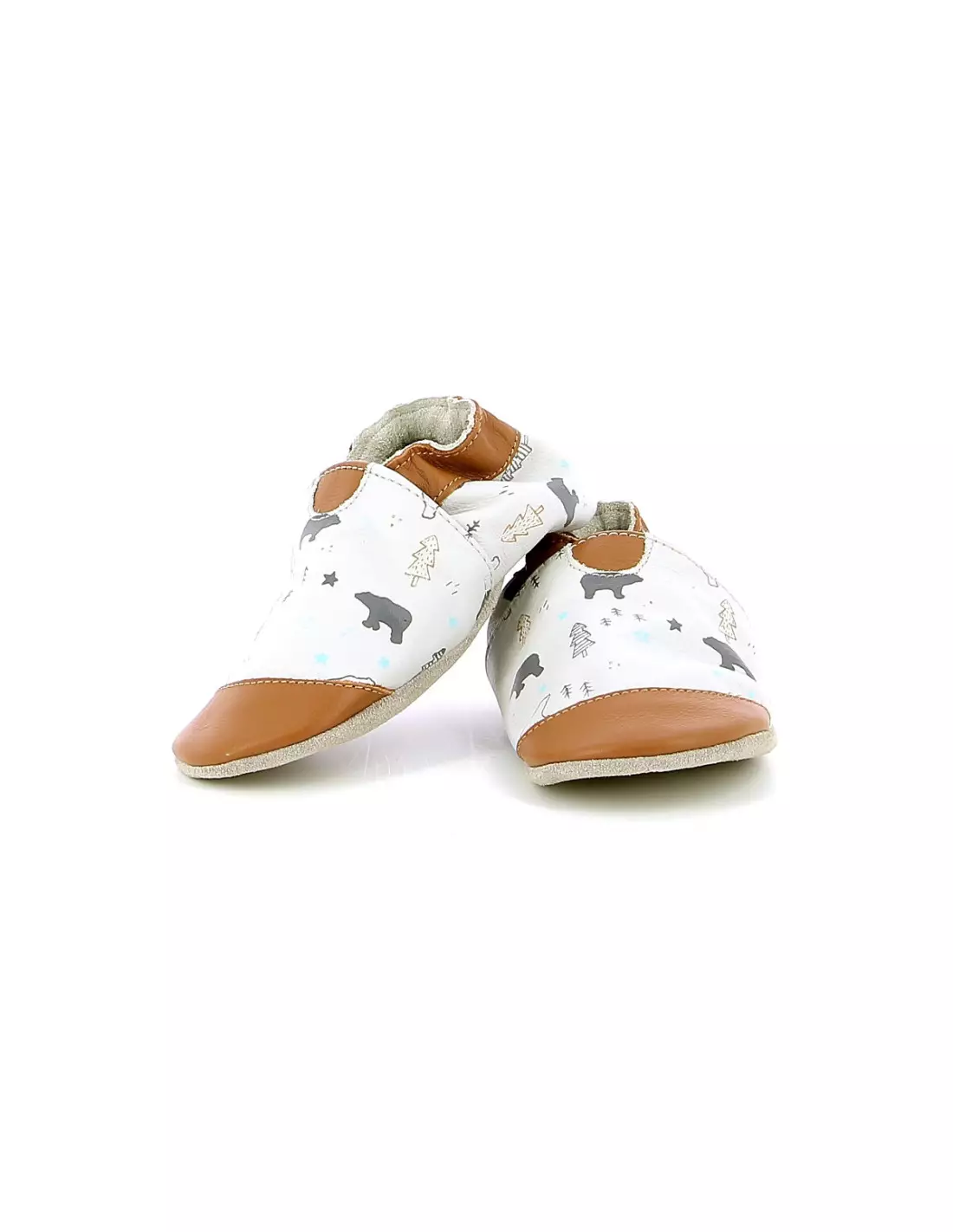 ROBEEZ WINTERING BEAR - Chaussons Gris