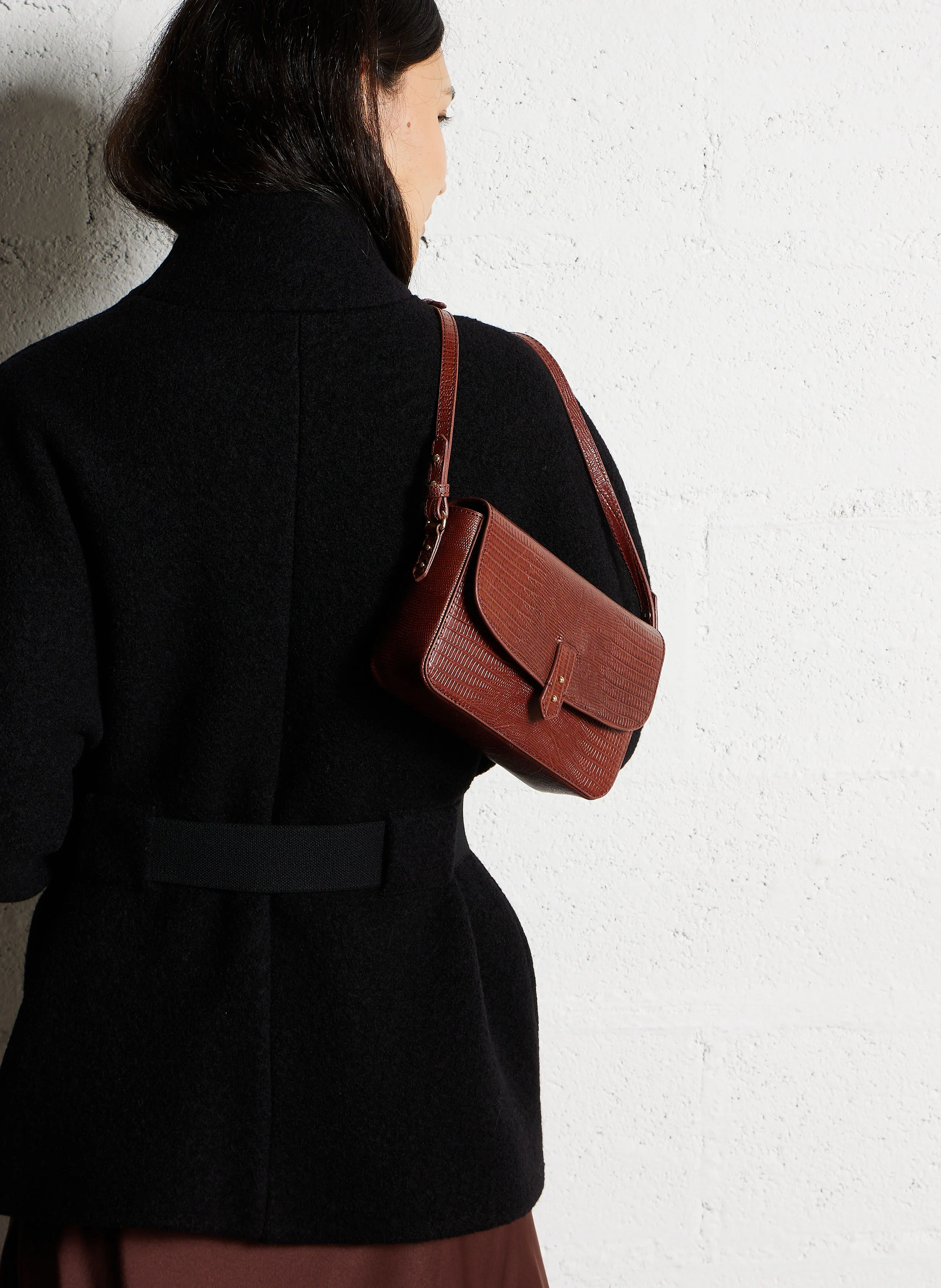 SERVAN - Sac bandoulière en cuir| Rouge