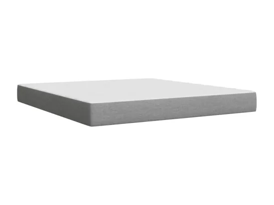 Sommier à lattes de lit avec matelas Gris clair 180x200cm Tissu