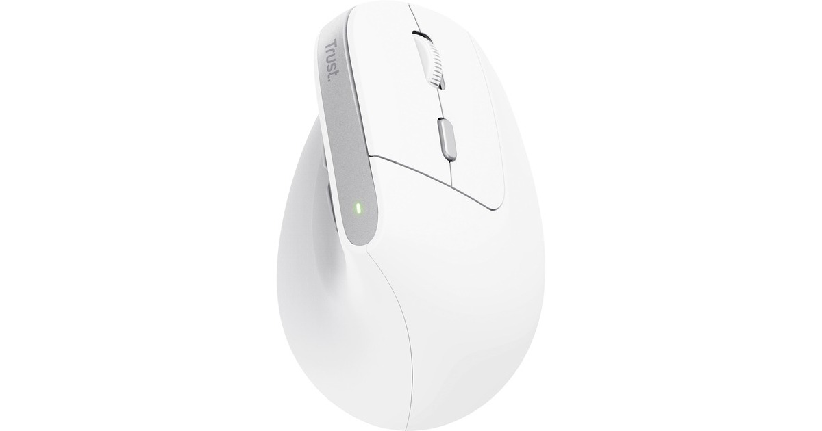 TrustBayo II Ergonomische draadloze muis  (Wit, 800 dpi - 2.400 dpi)