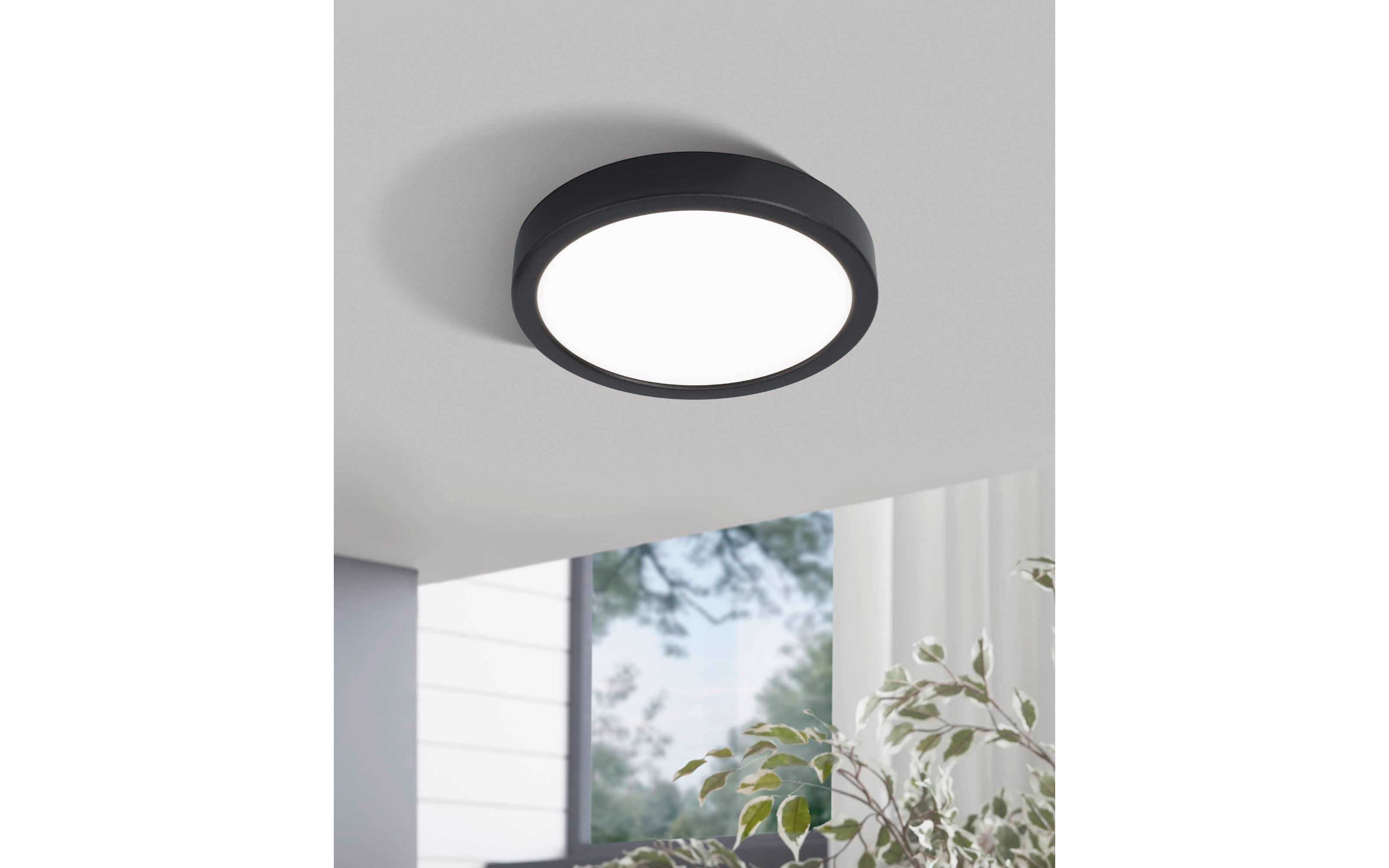 LED-Deckenleuchte Fueva 5,schwarz, 2000 Lumen, 21 cm