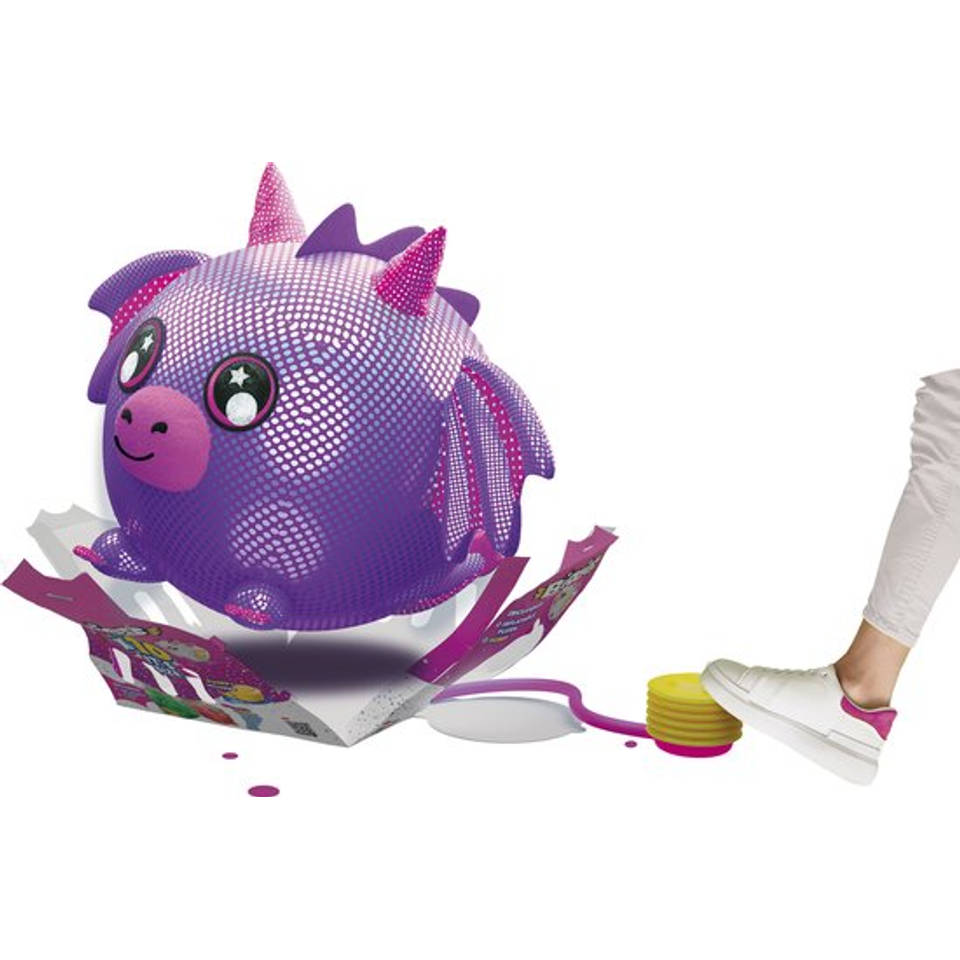 Gear2Play Biggies draak opblaasbare pluchen knuffelbal