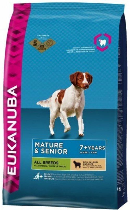 Eukanuba Mature Senior Lam&Rijst - Hondenvoer - 12 kg