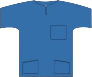BARRIER Scrub Suit Shirt S blau, 48 Stück