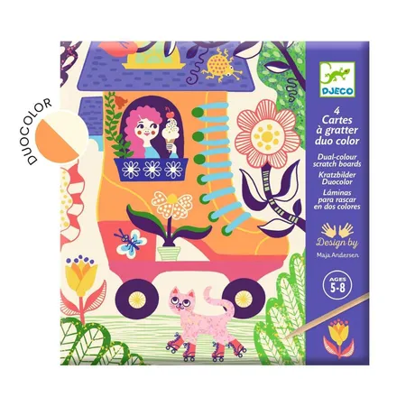 Djeco Kratzbilder: Lustige Häuser
