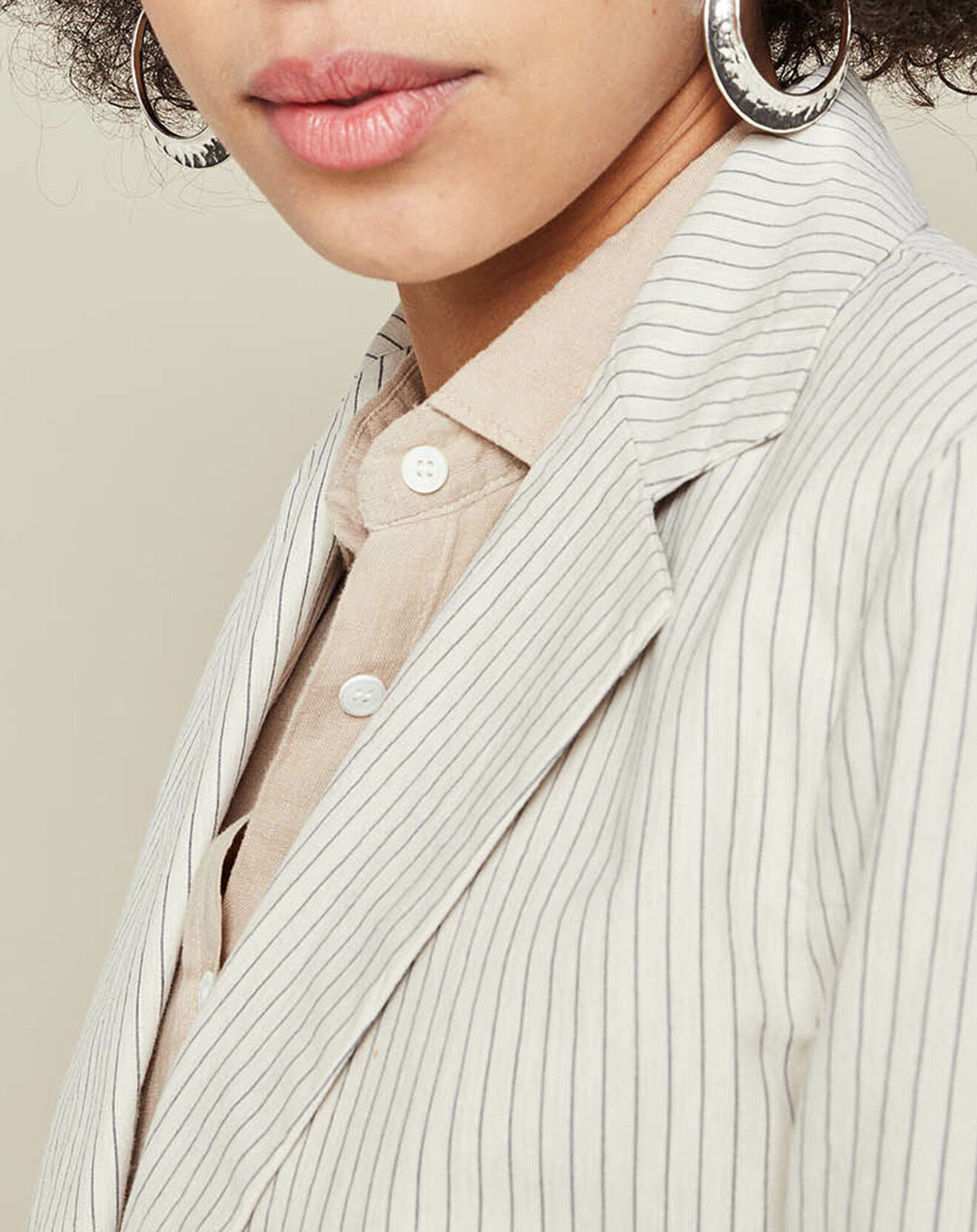 Hartford Blazer Virna à rayures bleu/beige