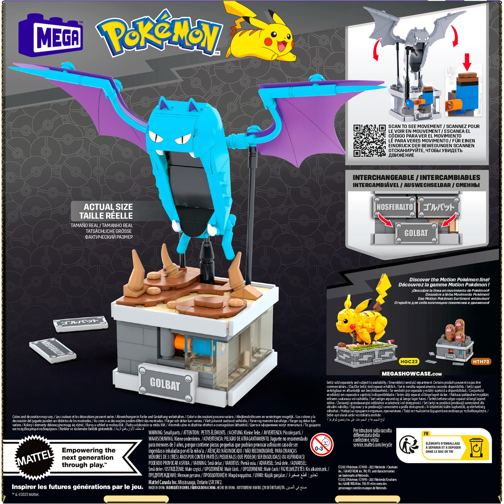 Mattel Konstruktionsspielzeug MEGA Pokémon Mini Motion Golbat