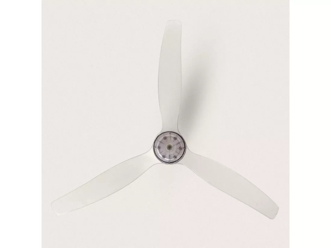 Ventilateur de Plafond Silencieux Angistri Blanc 132cm Motor DC Transparent Télécommande Sans lumière Non