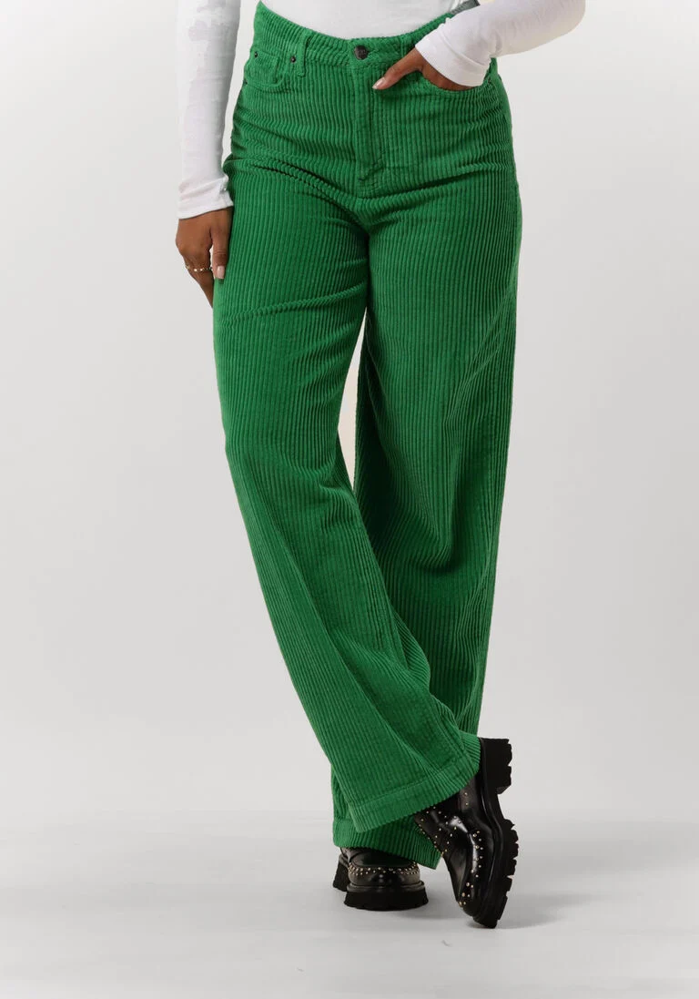 CO\\'COUTURE groene co'couture wijde broek vika corduroy jeans