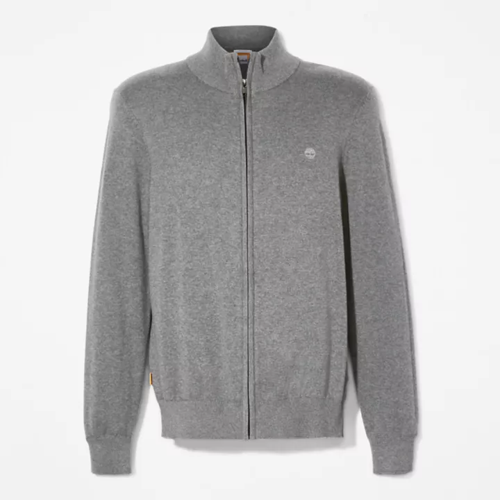 Pull zippé Williams River pour homme en gris