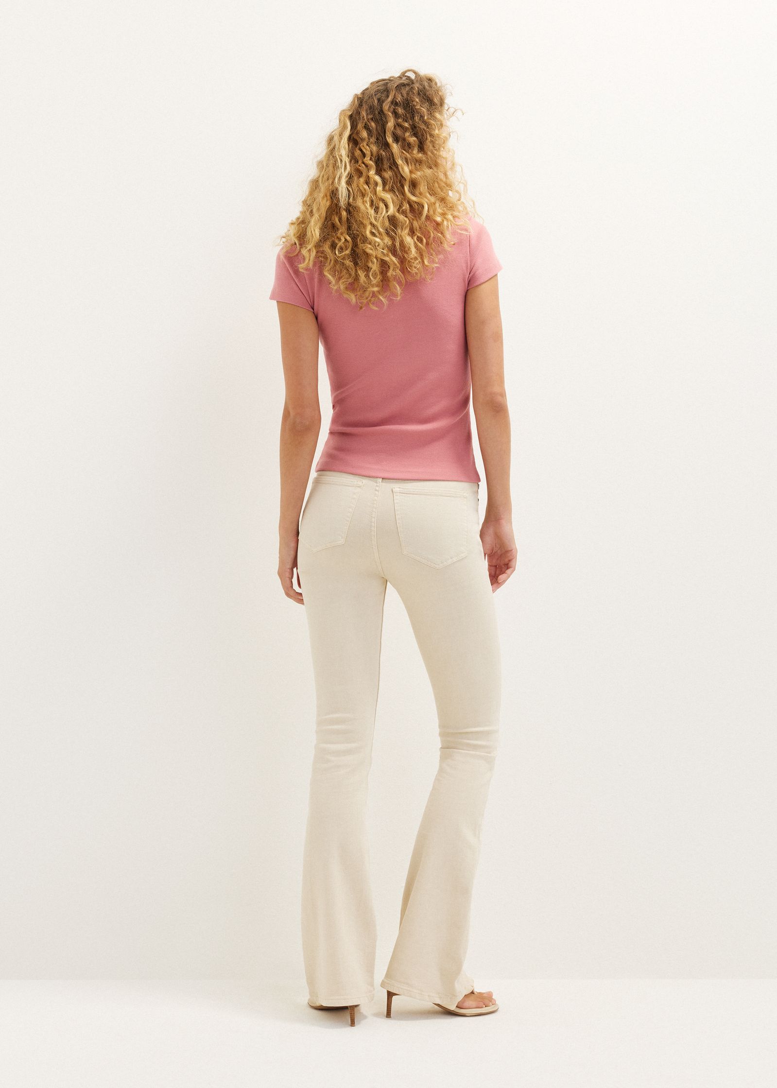 t-shirt met rib structuur