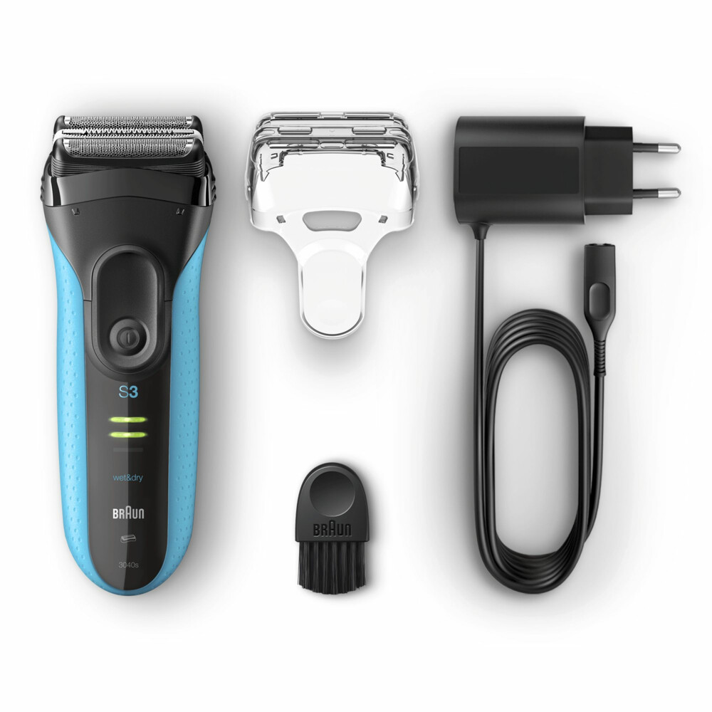 Braun Elektrisch Scheerapparaat S3 ProSkin 3040s Oplaadbaar Zwart / Blauw