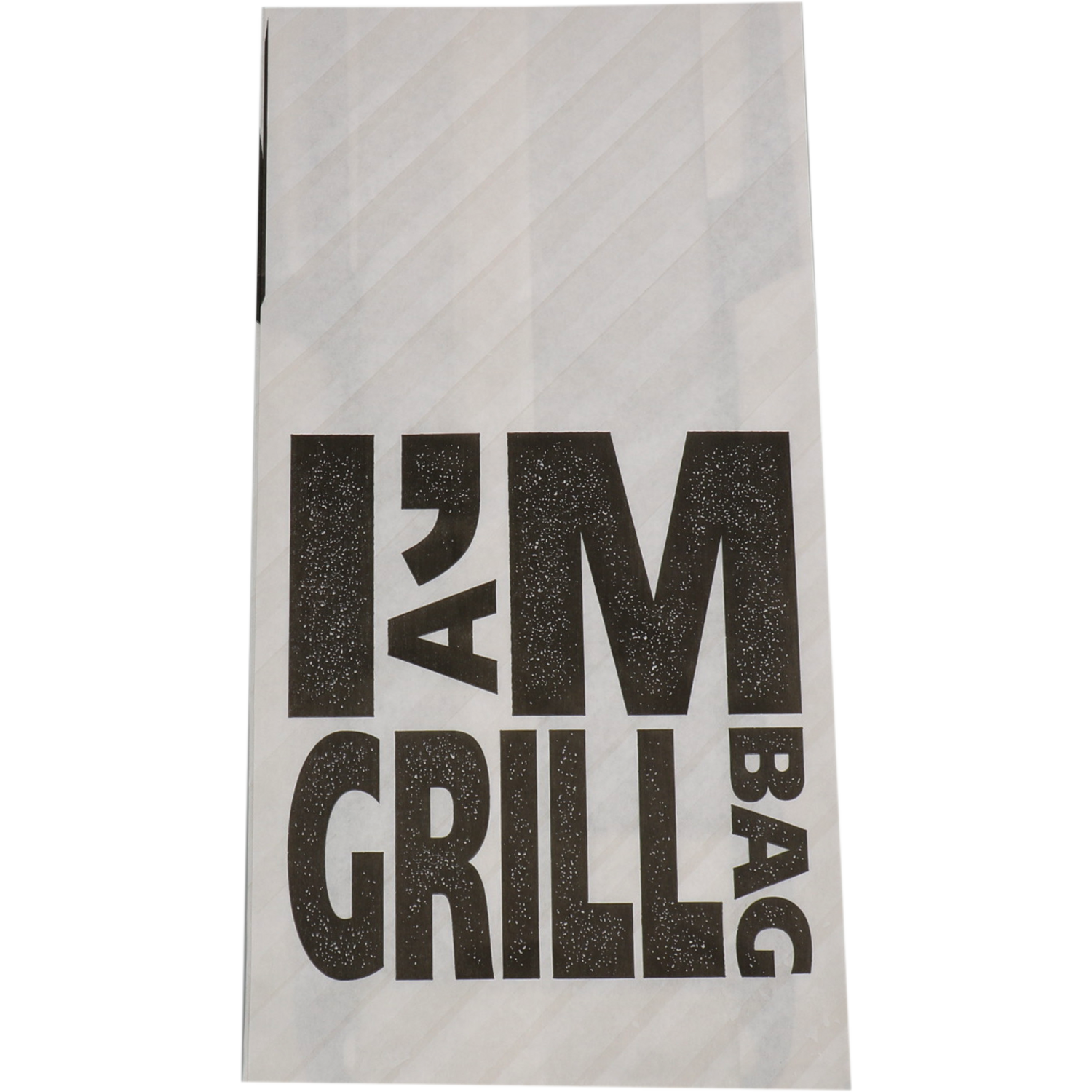 I'M Concept Zak, Grillzak, Kraftpapier + PP, 17/ 7x34cm, I´m a grill bag, wit/zwart