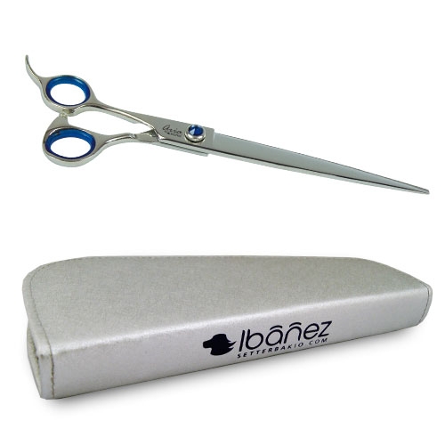 Tesoura reta Ibanez ARIA para canhotos. 17,5 e 20 cm. Tesoura Ibanez - ARIA PARA CANHOTOS 20 cm para cães e gatos, tosa de cães.