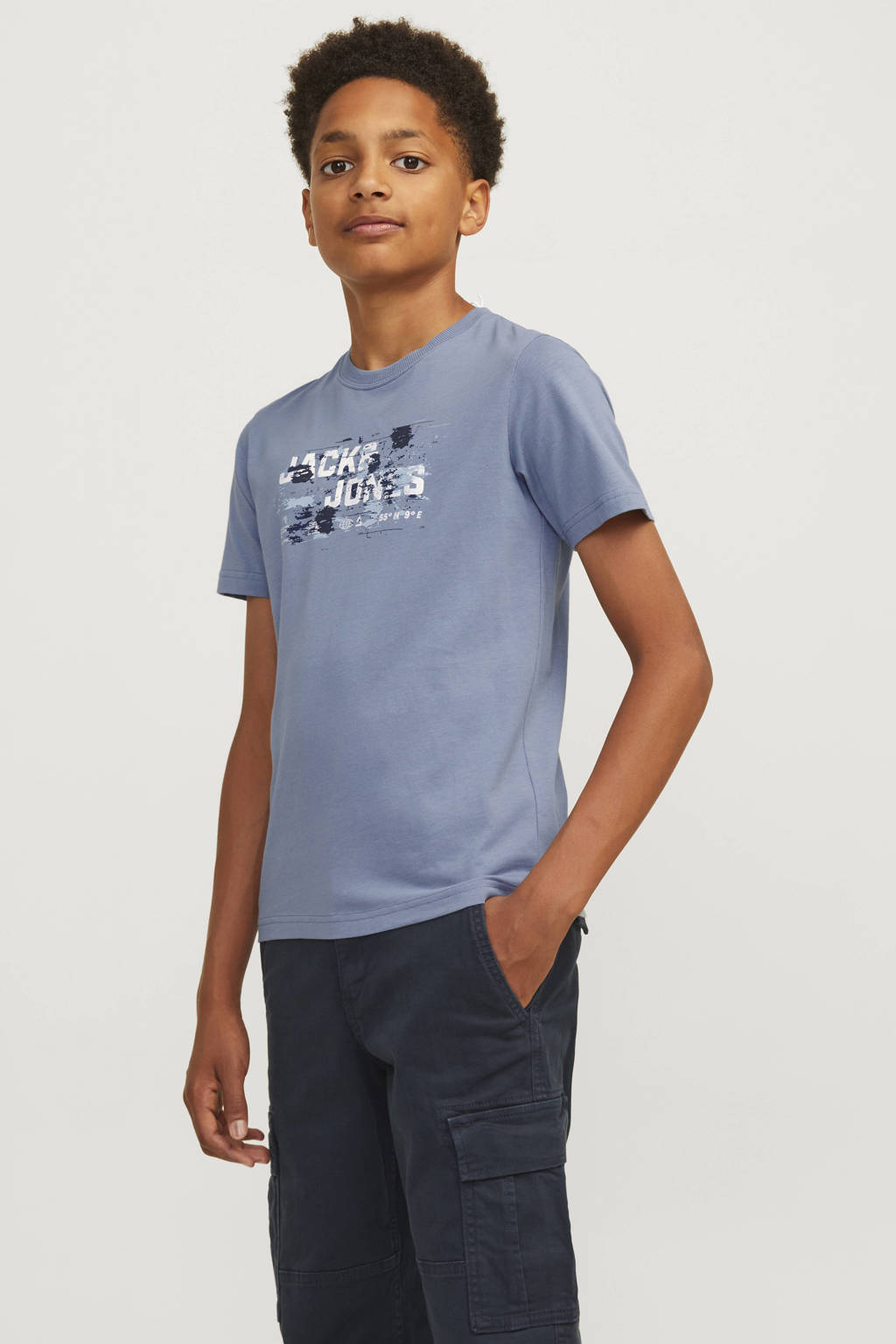 JACK & JONES T-shirt met printopdruk lichtblauw