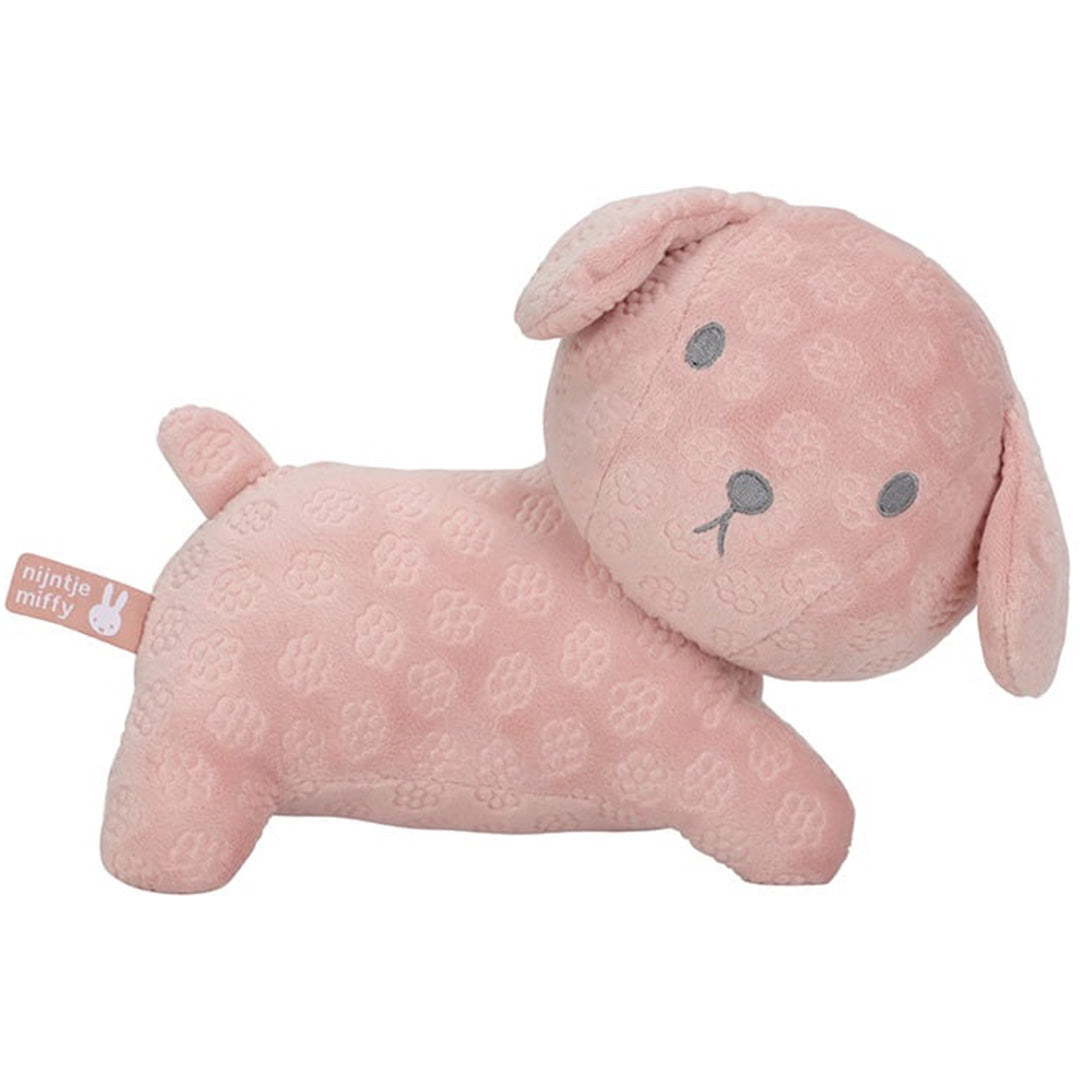 nijntje knuffelhond snuffie - pink flower - 25 cm