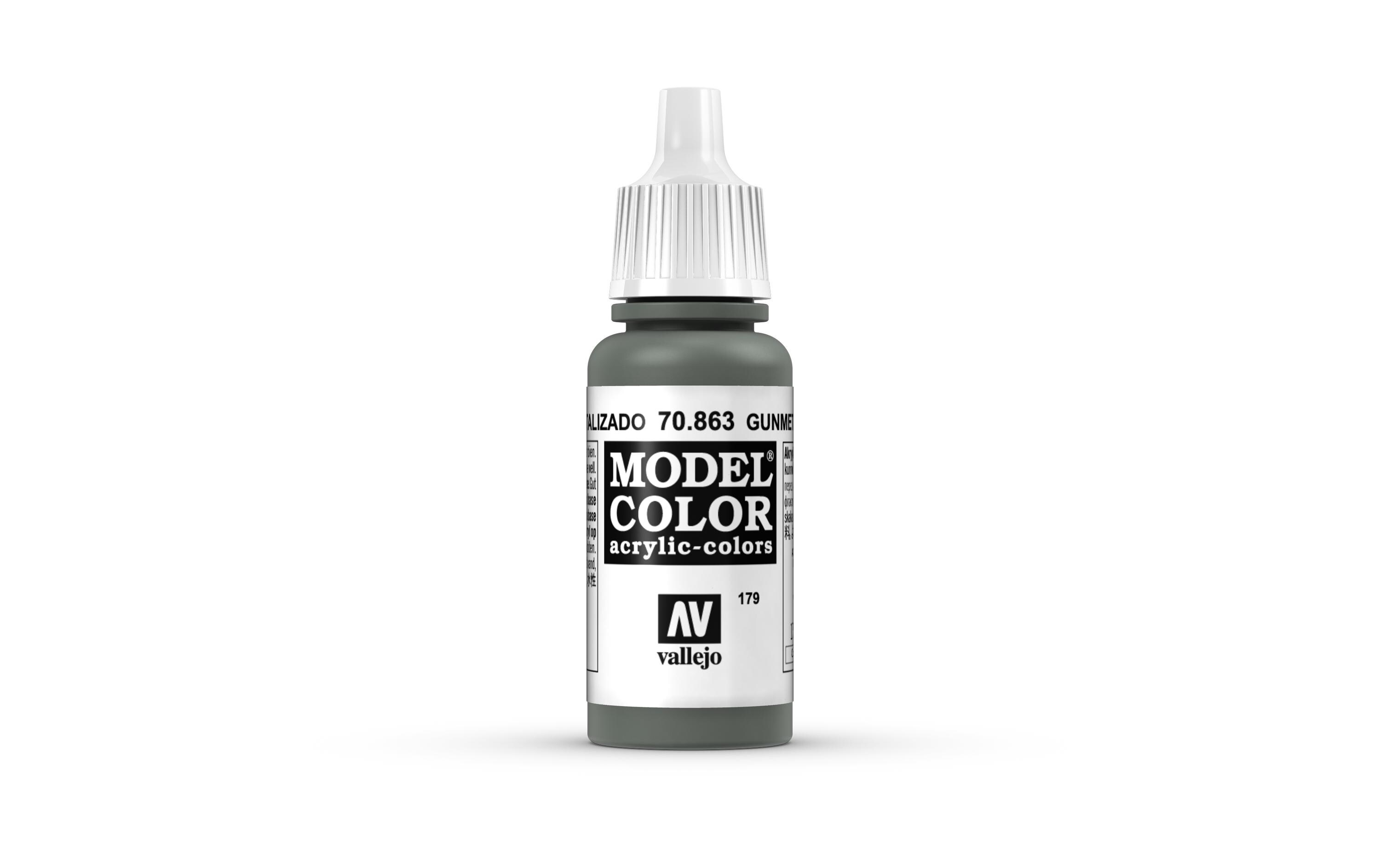 Acrylfarbe Metallic, Gunmetal Grau 17 mlModel Color Gunmetal Grey