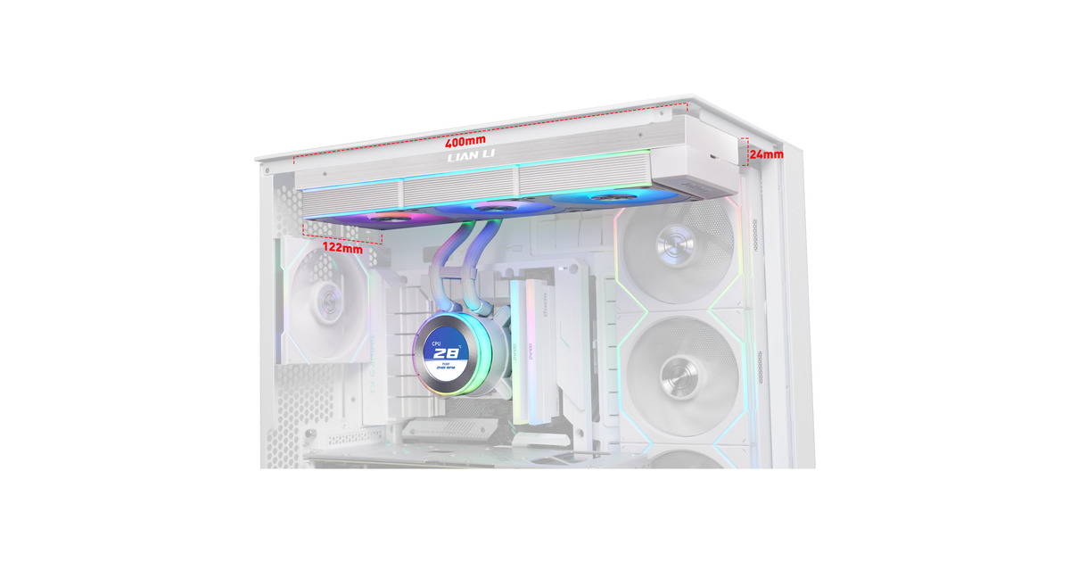 Lian LiHydroshift II LCD-C 360CL wireless waterkoeling  (Wit)