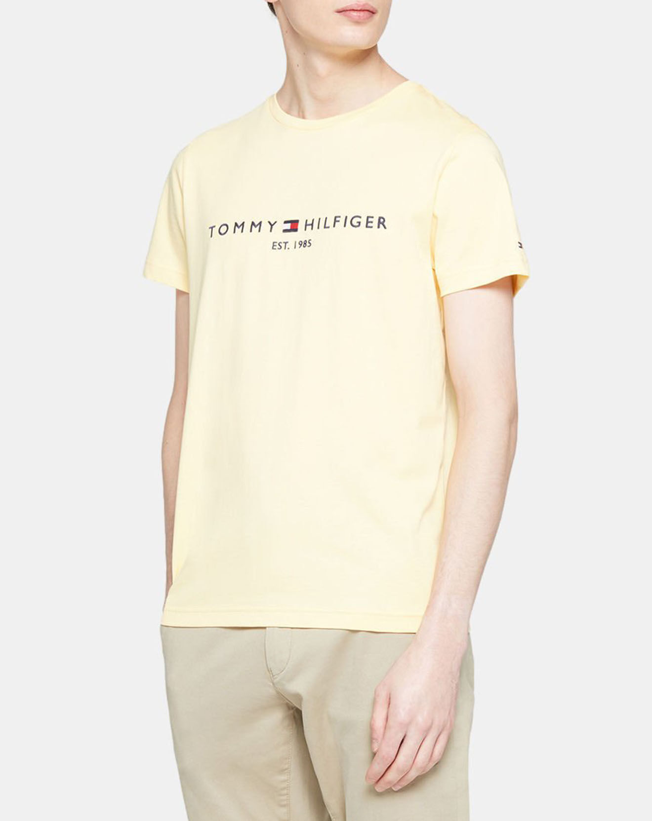 Tommy Hilfiger T-Shirt Tommy Logo jaune pâle