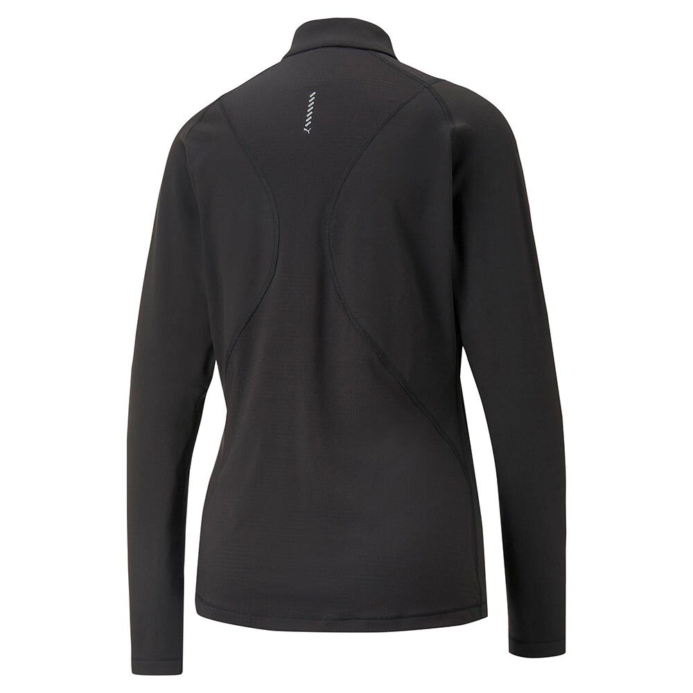 PUMA Run Cloudspun 1/2 Zip Hardloopshirt Lange Mouwen Zwart Dames