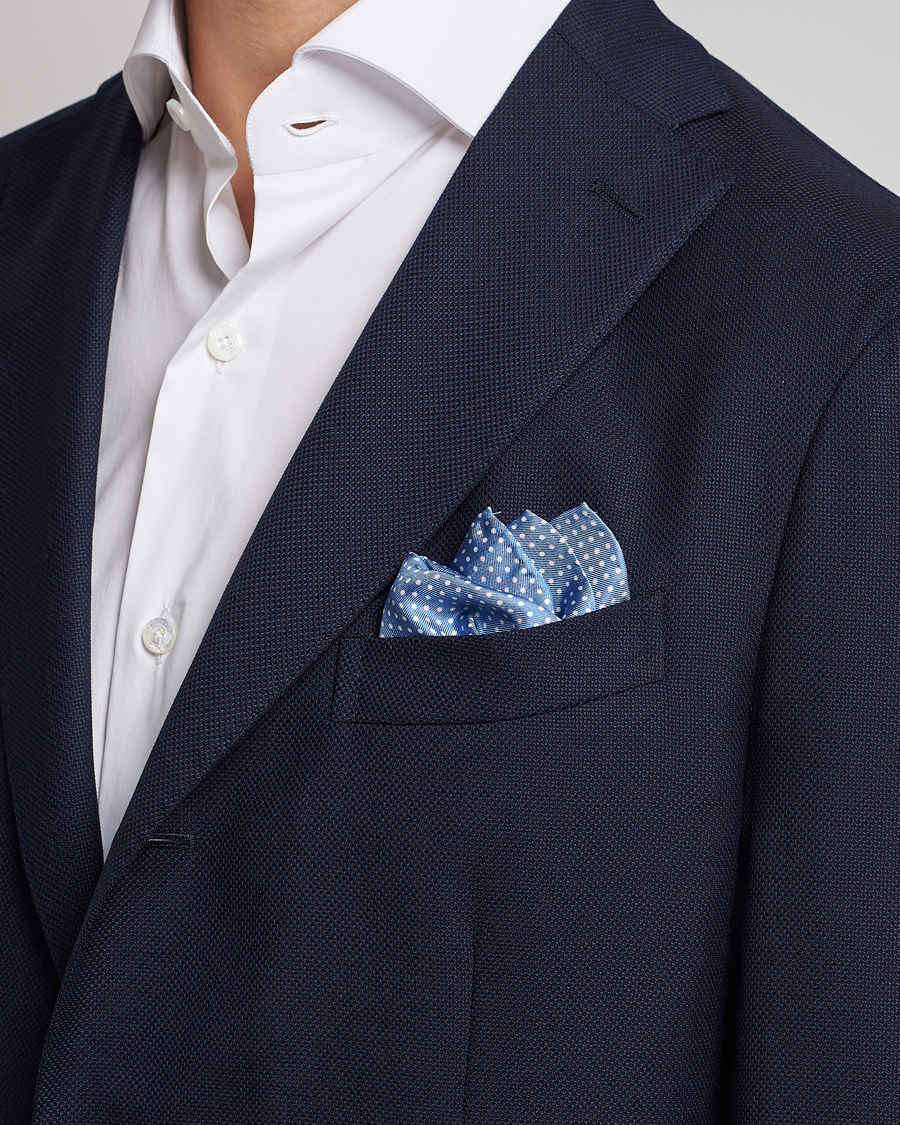 Amanda Christensen Handkerchief Dot Silk Sky Blue