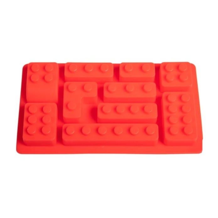 (10-fach) Silikon 3D Pralinen Form für Fondant / Schokolade Kuchen   Muffin Dekoration - Bausteine