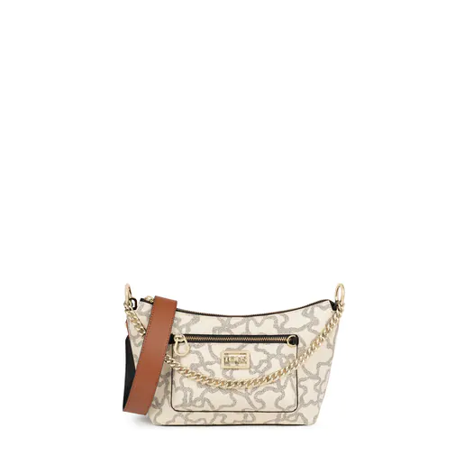 Bolsa de ombro Kaos Icon bege multicolorida