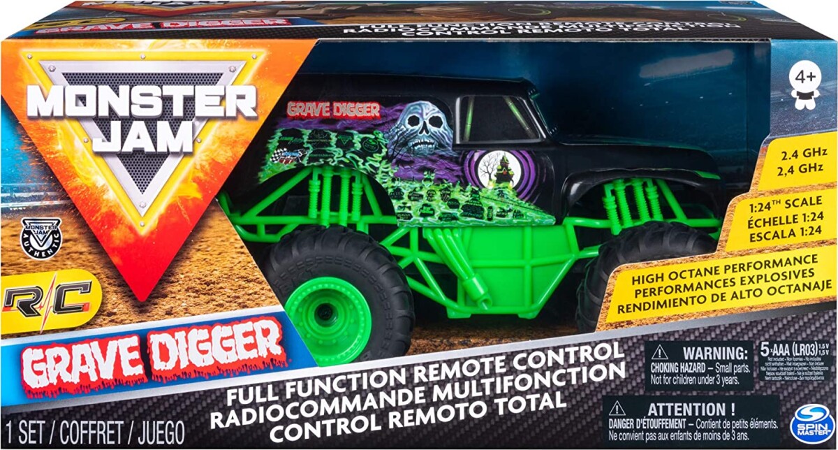 Monster Jam Bil - Grave Digger - Fjernstyret Monster Truck
