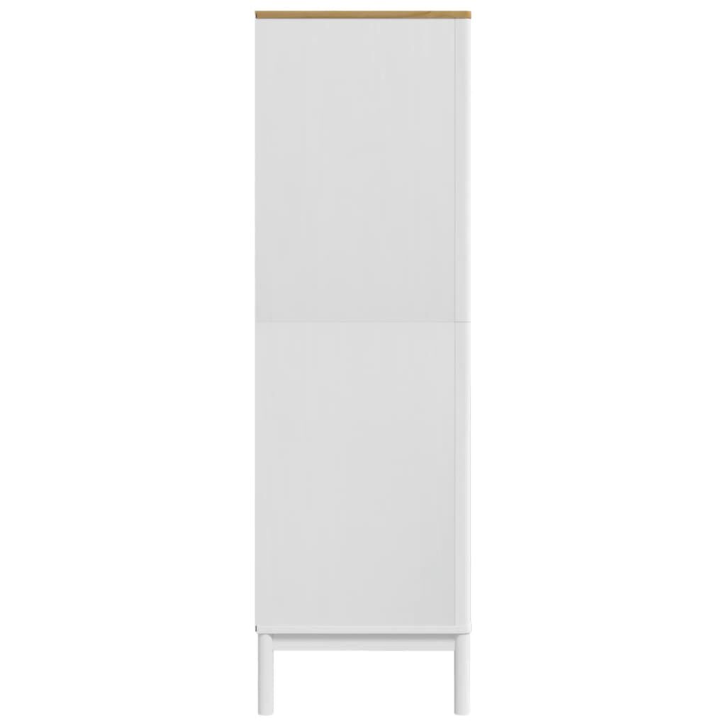 vidaXL FLORO Kledingkast Wit 77x53x171 cm Massief grenenhout