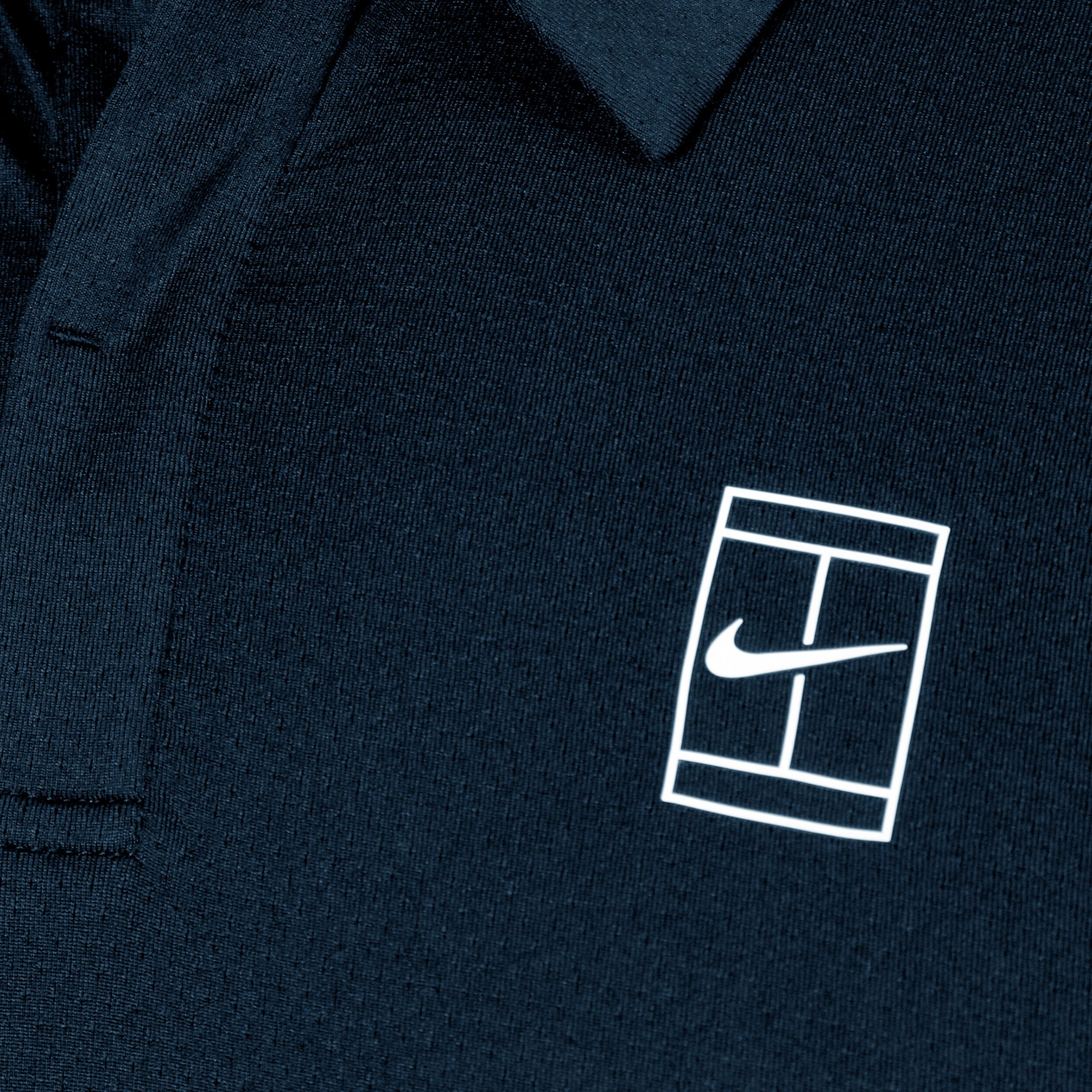 Nike Court Dri-Fit Advantage Polo Hommes - Bleu Foncé , Blanc