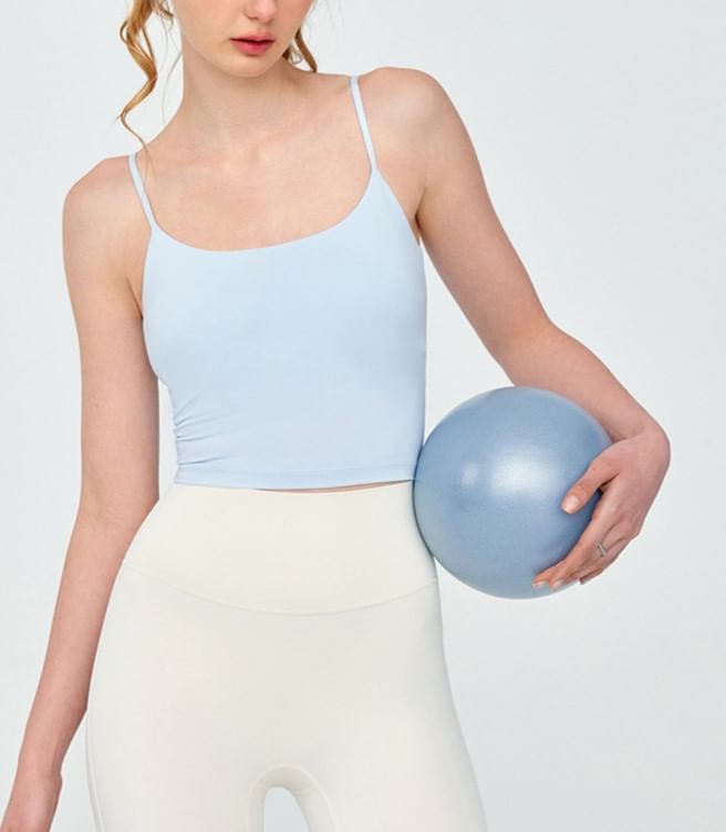 femmal - Spaghettibandjes effen cutout twist sportbeha