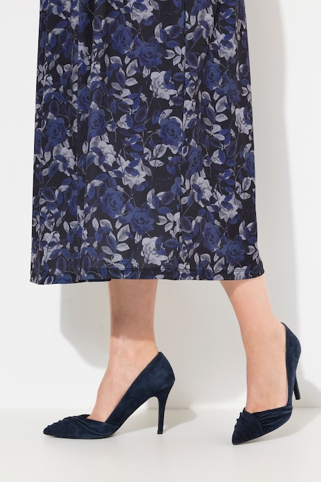 Jerseykleid, A-Linie, Blumenmuster