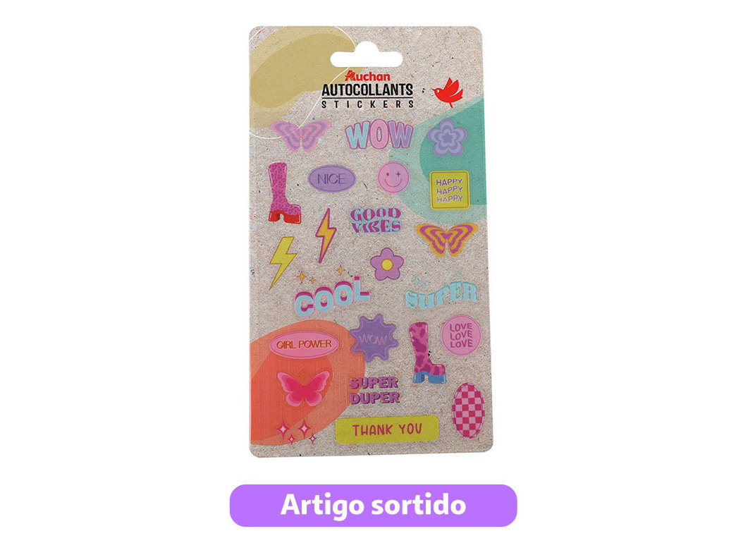 STICKERS COMMENTS AUCHAN MODELOS SORTIDOS