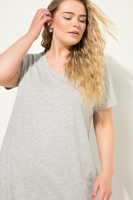 T-Shirt, Wide Classic Fit, V-Ausschnitt, Halbarm